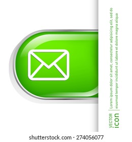 Postal envelope sign. E-mail symbol. Icon envelope.
