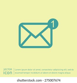postal envelope sign. e-mail symbol. icon envelope.