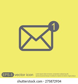 postal envelope sign. e-mail symbol . icon envelope.