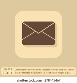postal envelope sign. e-mail symbol . icon envelope.