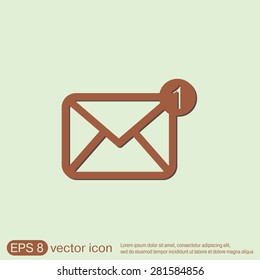 postal envelope sign. e-mail symbol . icon envelope.
