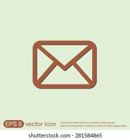 postal envelope sign. e-mail symbol . icon envelope.