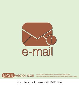 postal envelope sign. e-mail symbol . icon envelope.