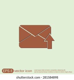 postal envelope sign. e-mail symbol . icon envelope.
