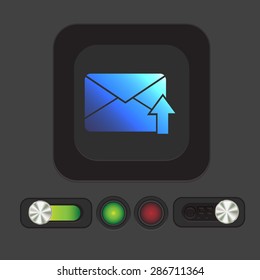 postal envelope sign. e-mail symbol . icon envelope.