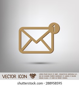 postal envelope sign. e-mail symbol . icon envelope.