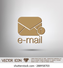 postal envelope sign. e-mail symbol . icon envelope.