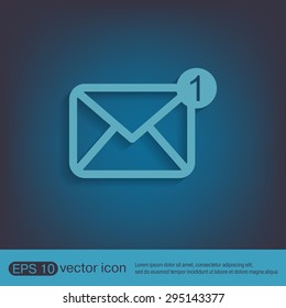 postal envelope sign. e-mail symbol . icon envelope.