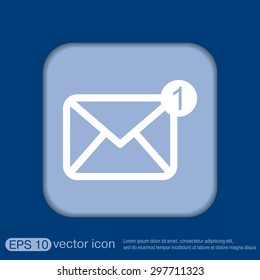 postal envelope sign. e-mail symbol . icon envelope.
