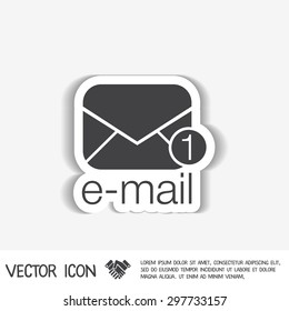 postal envelope sign. e-mail symbol . icon envelope.