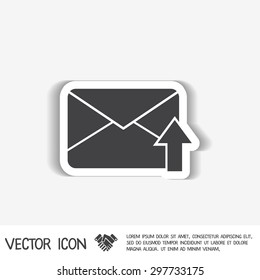 postal envelope sign. e-mail symbol . icon envelope.