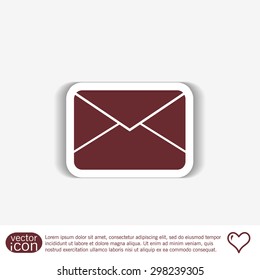 postal envelope sign. e-mail symbol . icon envelope.