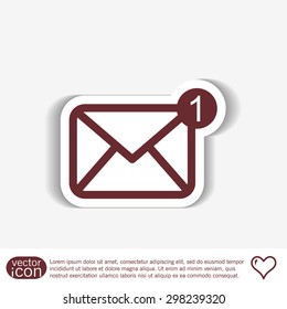 postal envelope sign. e-mail symbol . icon envelope.