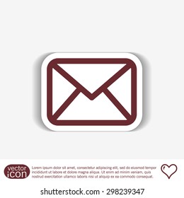 postal envelope sign. e-mail symbol . icon envelope.