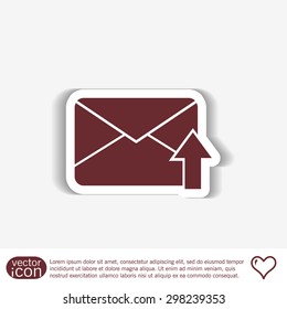postal envelope sign. e-mail symbol . icon envelope.