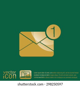 postal envelope sign. e-mail symbol . icon envelope.