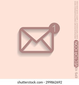 postal envelope sign. e-mail symbol . icon envelope.