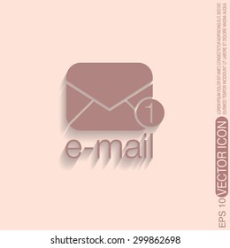 postal envelope sign. e-mail symbol . icon envelope.