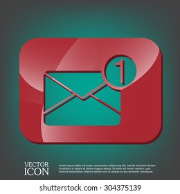 postal envelope sign. e-mail symbol . icon envelope.
