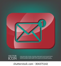 postal envelope sign. e-mail symbol . icon envelope.
