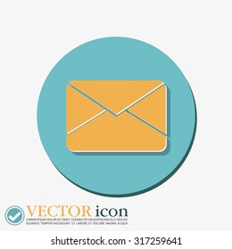 postal envelope sign. e-mail symbol . icon envelope.
