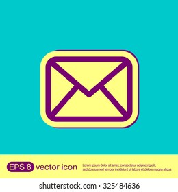 postal envelope sign. e-mail symbol . icon envelope.