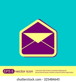 postal envelope sign. e-mail symbol . icon envelope.