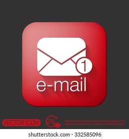 postal envelope sign. e-mail symbol . icon envelope.