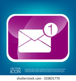 postal envelope sign. e-mail symbol . icon envelope.