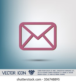postal envelope sign. e-mail symbol . icon envelope.