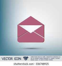 postal envelope sign. e-mail symbol . icon envelope.