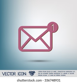 postal envelope sign. e-mail symbol . icon envelope.