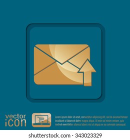 postal envelope sign. e-mail symbol . icon envelope.