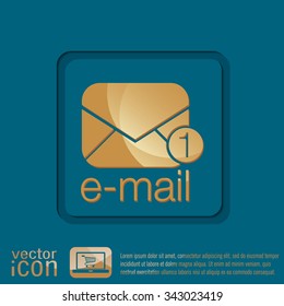 postal envelope sign. e-mail symbol . icon envelope.