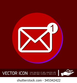 postal envelope sign. e-mail symbol . icon envelope.