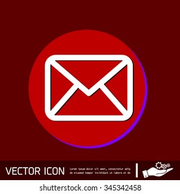 postal envelope sign. e-mail symbol . icon envelope.