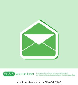 postal envelope sign. e-mail symbol . icon envelope.