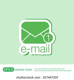 postal envelope sign. e-mail symbol . icon envelope.