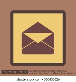 postal envelope sign. e-mail symbol . icon envelope.
