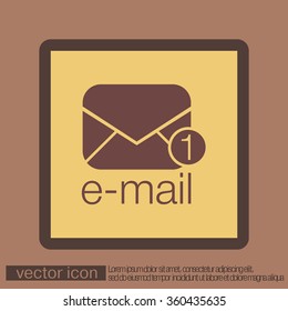 postal envelope sign. e-mail symbol . icon envelope.