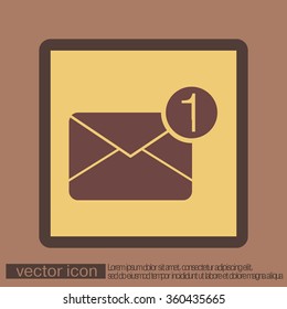 postal envelope sign. e-mail symbol . icon envelope.