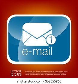 postal envelope sign. e-mail symbol . icon envelope.