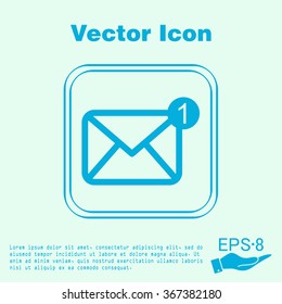 postal envelope sign. e-mail symbol . icon envelope.