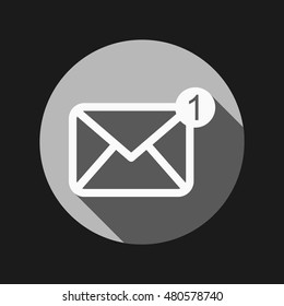 postal envelope sign. e-mail symbol . icon envelope.