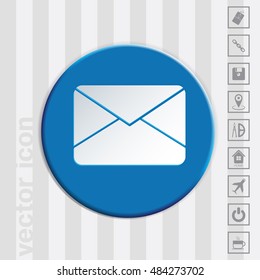 postal envelope sign. e-mail symbol . icon envelope.