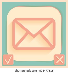 postal envelope sign. e-mail symbol . icon envelope.
