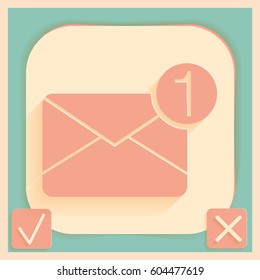 postal envelope sign. e-mail symbol . icon envelope.