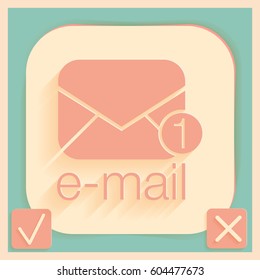 postal envelope sign. e-mail symbol . icon envelope.