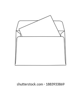 Sobre postal. Ilustración de material vectorial eps10. Esquema.