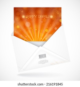 Postal Envelopes With Greeting Card. Vector Illustration. Eps 10
